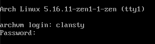login on tty1